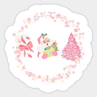 Pink Christmas Sticker